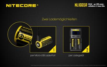 NITECORE - LI-ION AKKU - TYP 16340 - 650 MAH - NL1665R